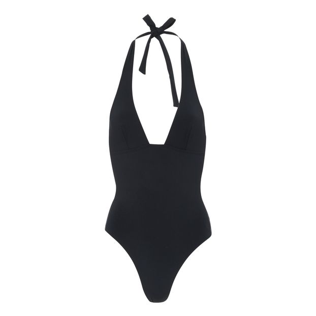 Maillot de Bain 1 Pièce Uni Noir-product