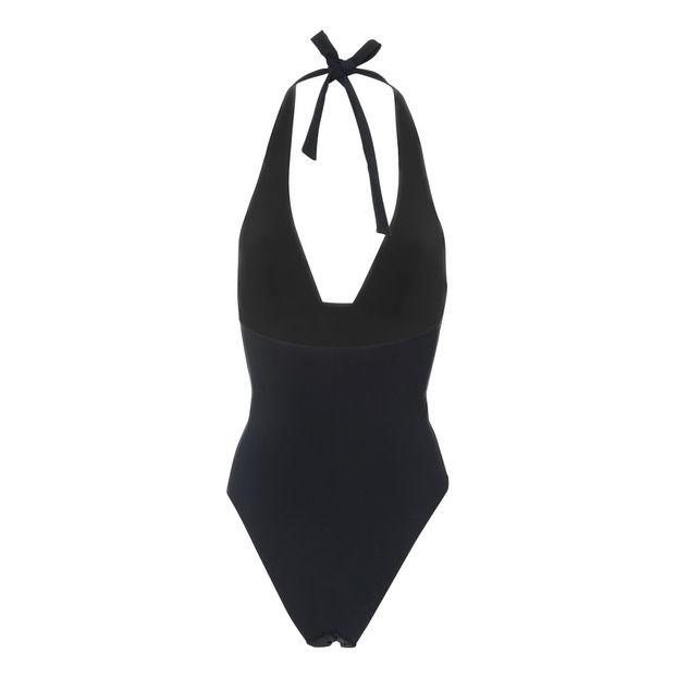 Maillot de Bain 1 Pièce Uni Noir-product