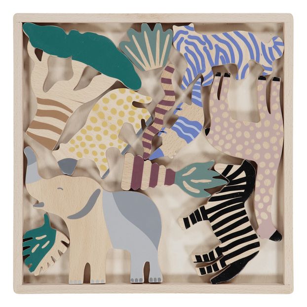 Safari wooden figurines - Set of 12-product