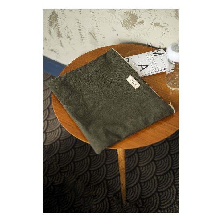 Sac à langer Darcy en coton recyclé | Vert kaki- Image produit n°7