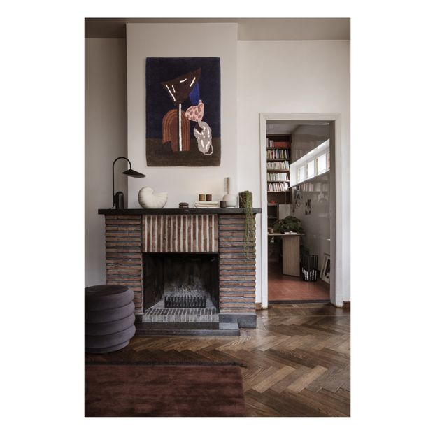 Crushed velvet pouffe-product