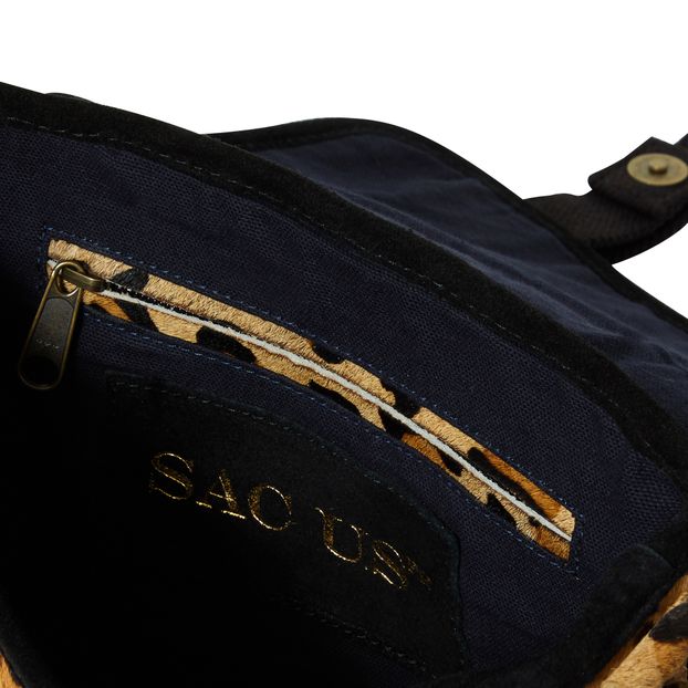 Bolso Bandolera Pequeño de Cuero Leopardo-product