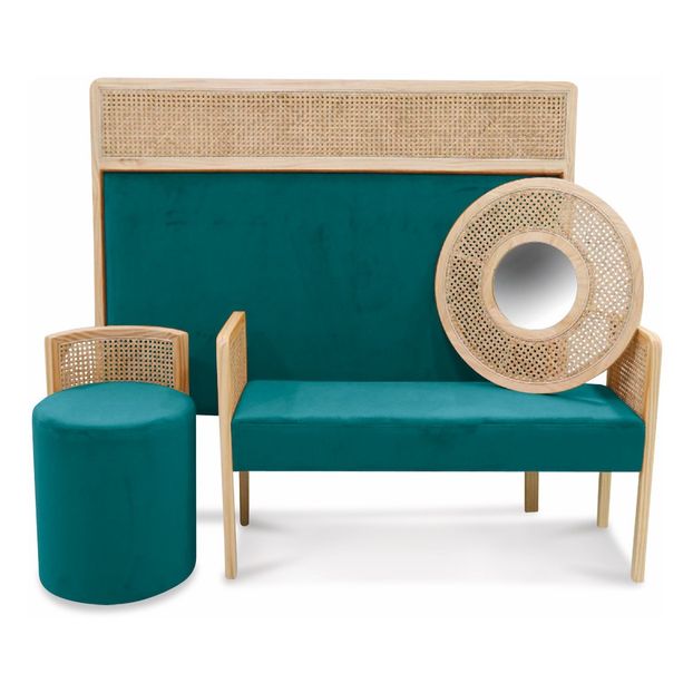 Banc cannage et velours-product