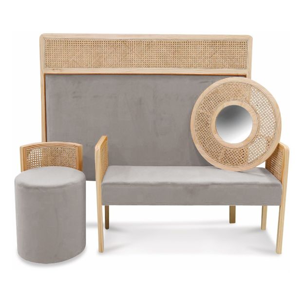 Banc cannage et velours-product