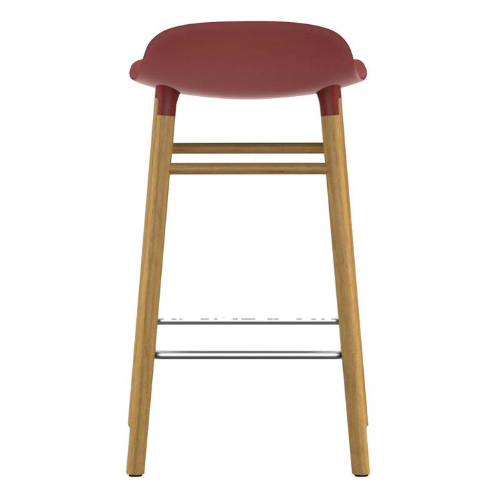 Tabouret Form en chêne Rouge- Image produit n°5