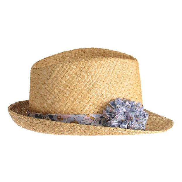 Straw hat with pom-pom-product