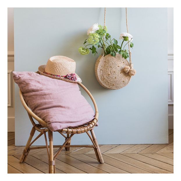 Straw hat with pom-pom-product