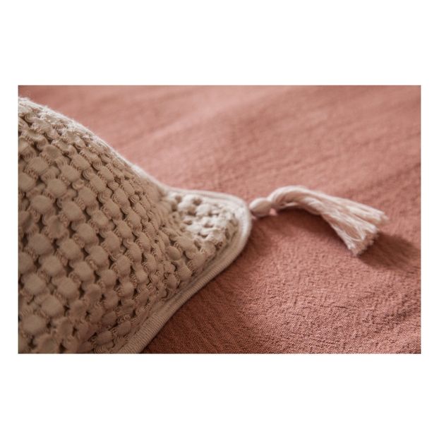 Capa de baño de gasa de algodón con pompón, estampado-product