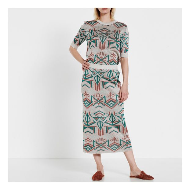 Art Deco jacquard knit-product