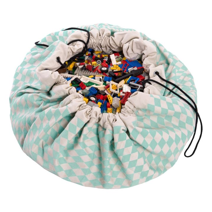 Play Mat/Storage Bag - Diamond Print | Mint Green- Product image n°0