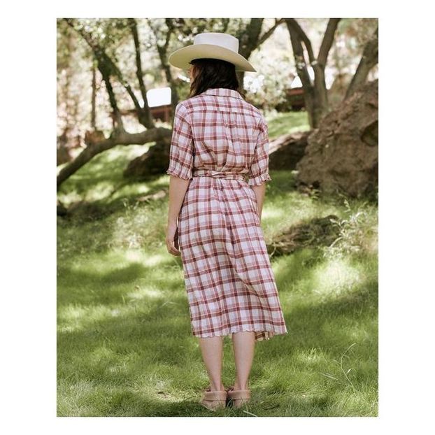 Scallop plaid dress-product