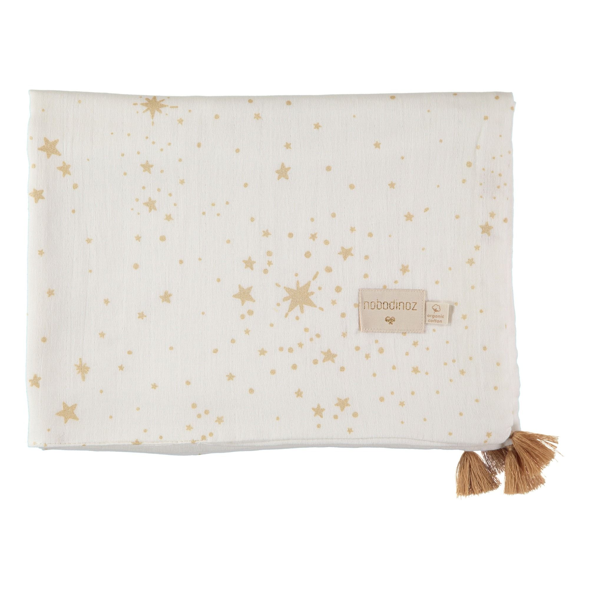 Nobodinoz - Couverture en coton bio Treasure - Blanc