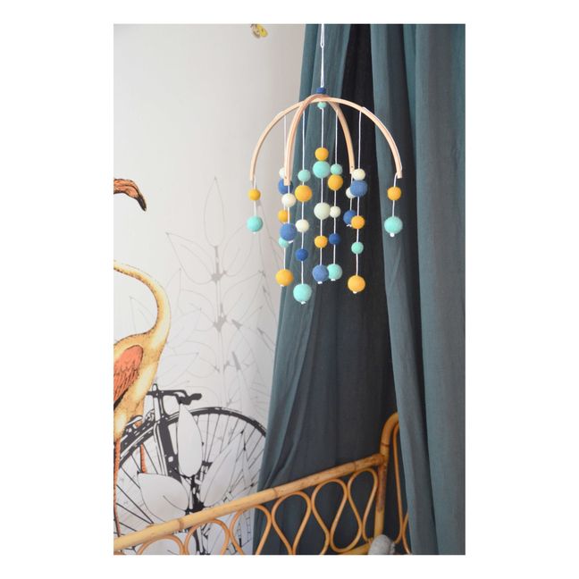 Woollen Felt Mobile | Peacock blue