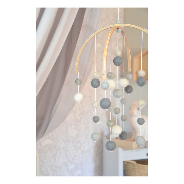 Wool felt mobile Grey Calm Design Baby Smallable