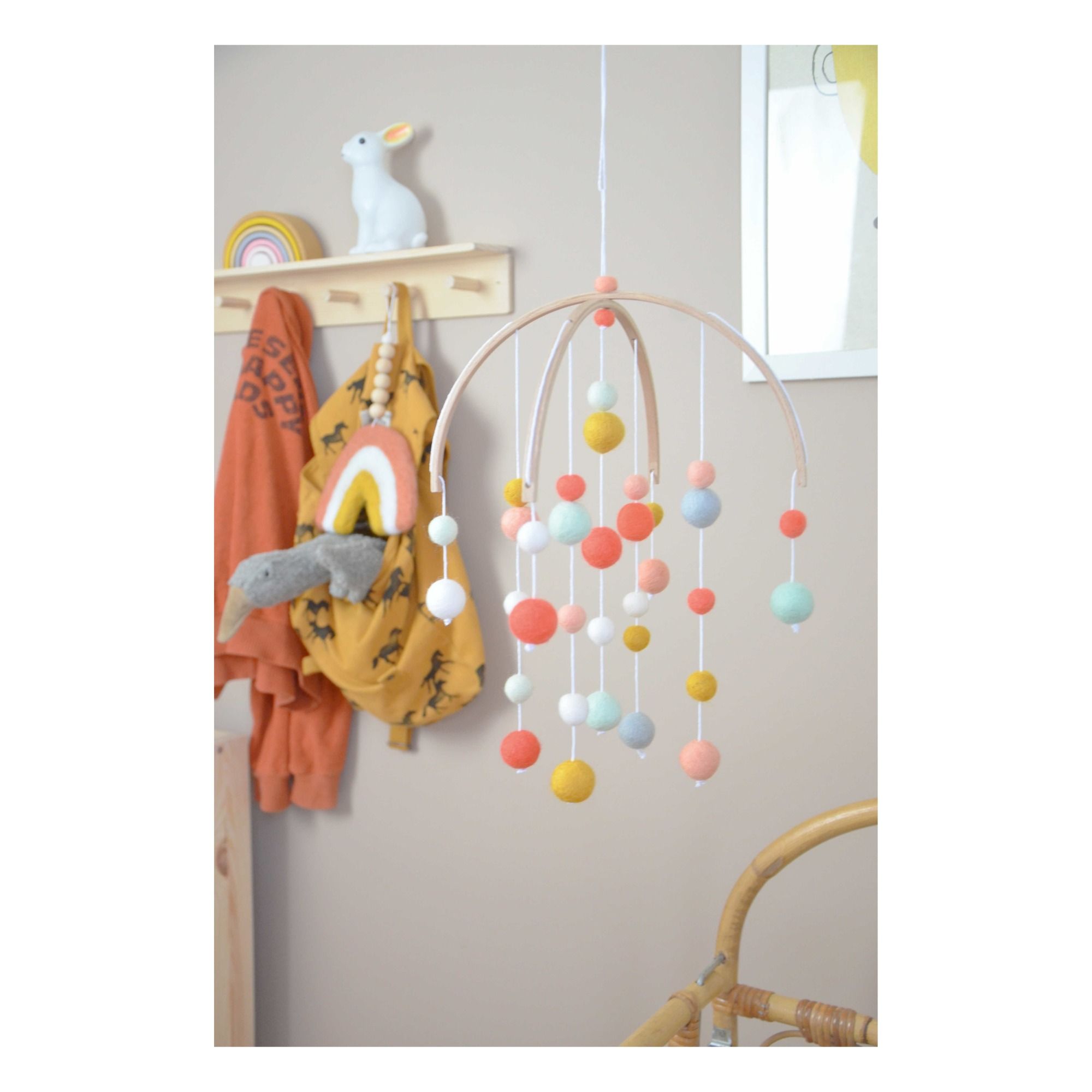 Wool felt mobile Coral Calm Design Baby