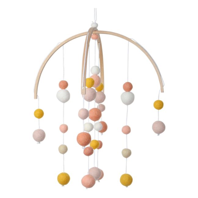 Mobile en laine feutrée | Blush