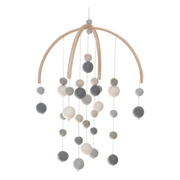Wool felt mobile Grey Calm Design Baby Smallable
