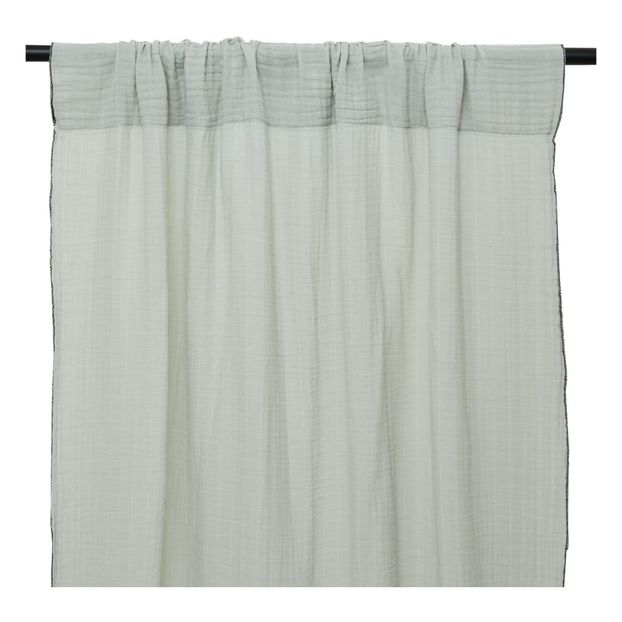 Cotton Gauze Curtain 120x180cm Almond Green Autumn Design Adult