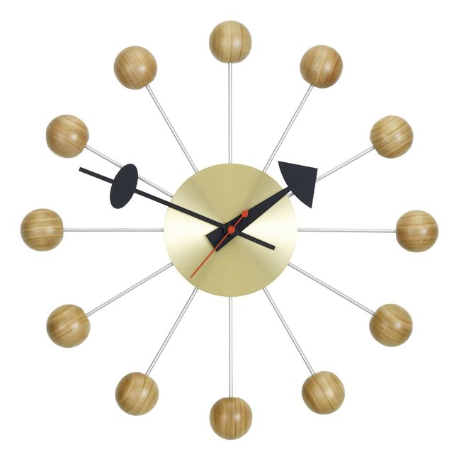 Horloge murale Ball clock - George Nelson | Cerisier