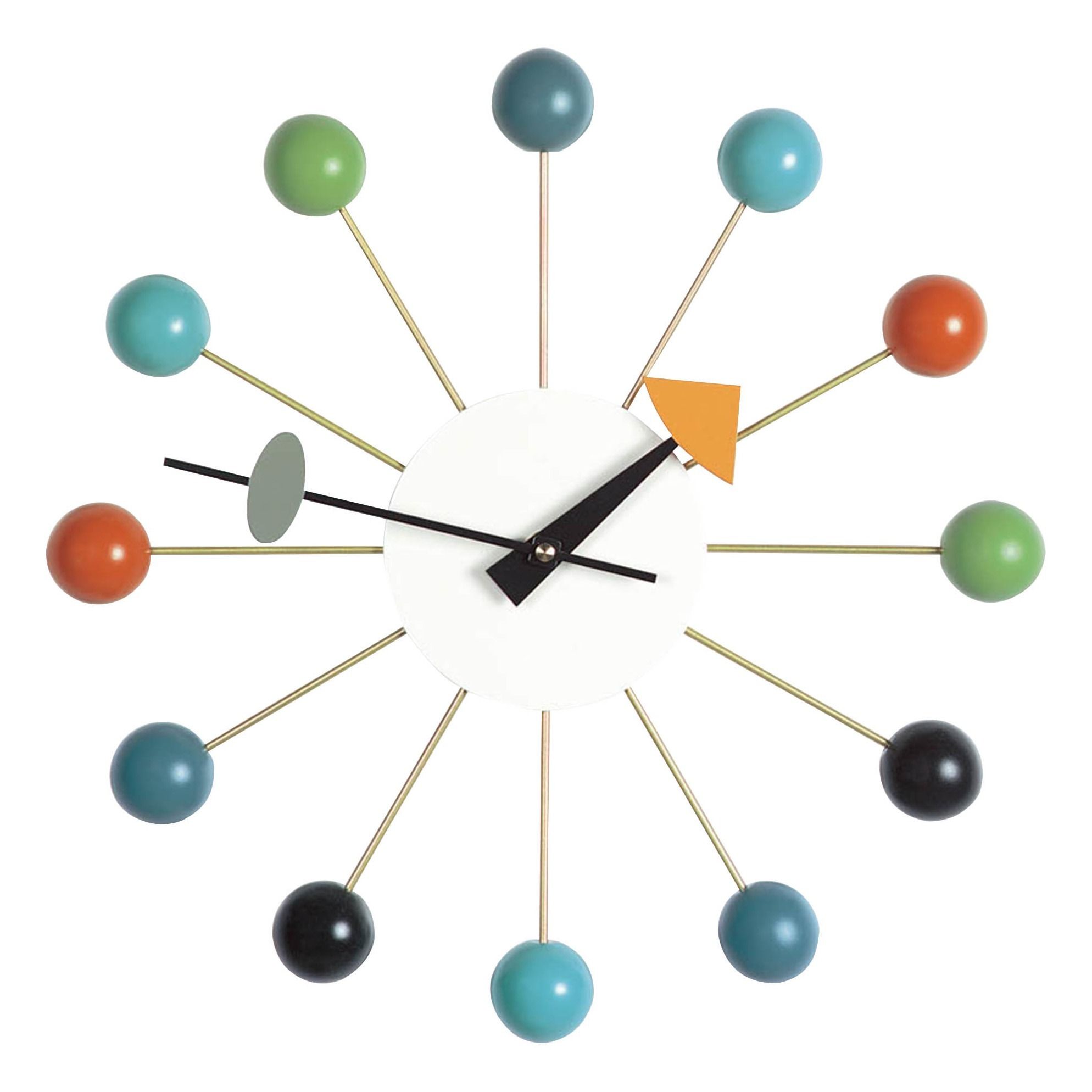 Vitra - Horloge murale Ball clock - George Nelson - Multicolore