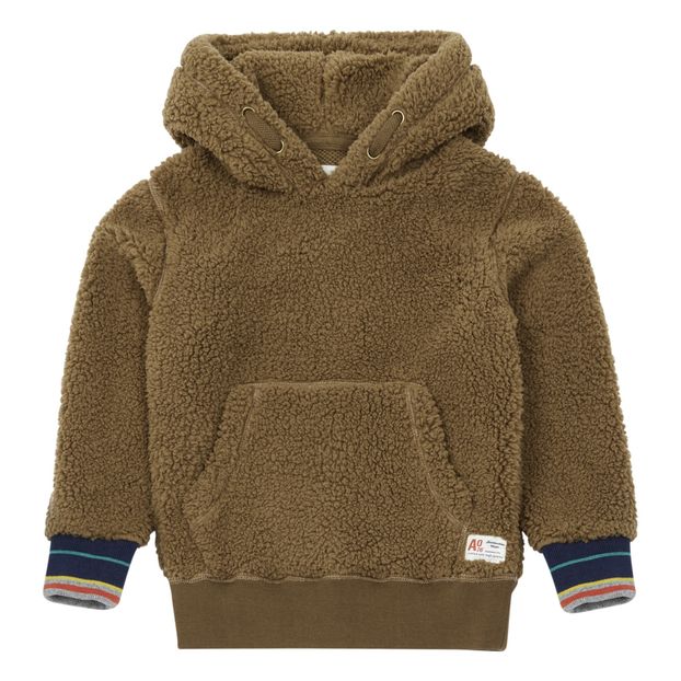 brown sherpa hoodie