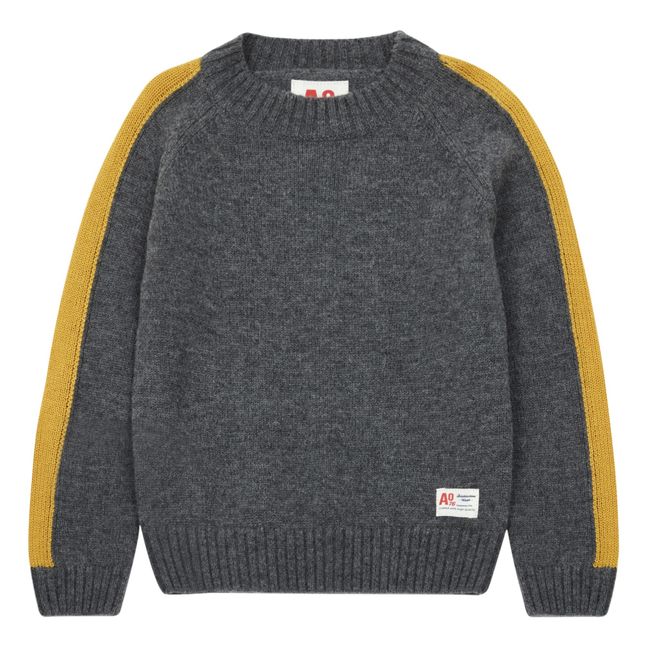 grey embroidered jumper