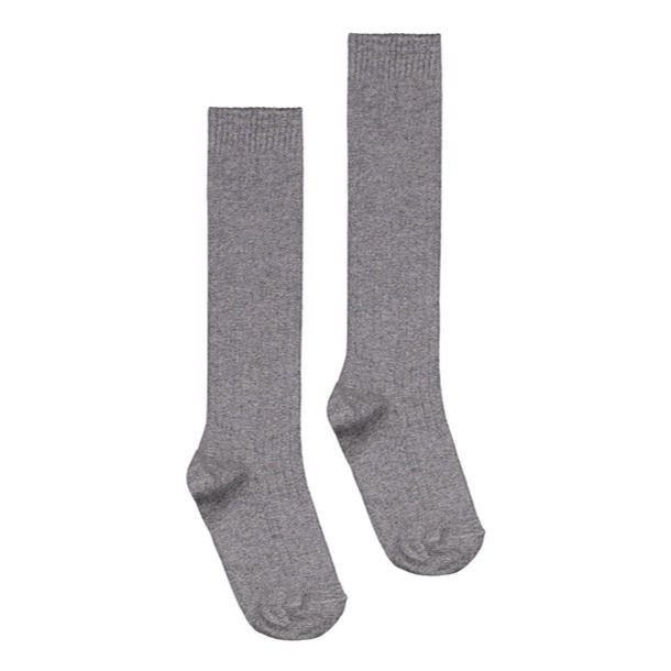 Gray Label - Chaussettes Long Ribbed Coton Bio - Fille - Gris
