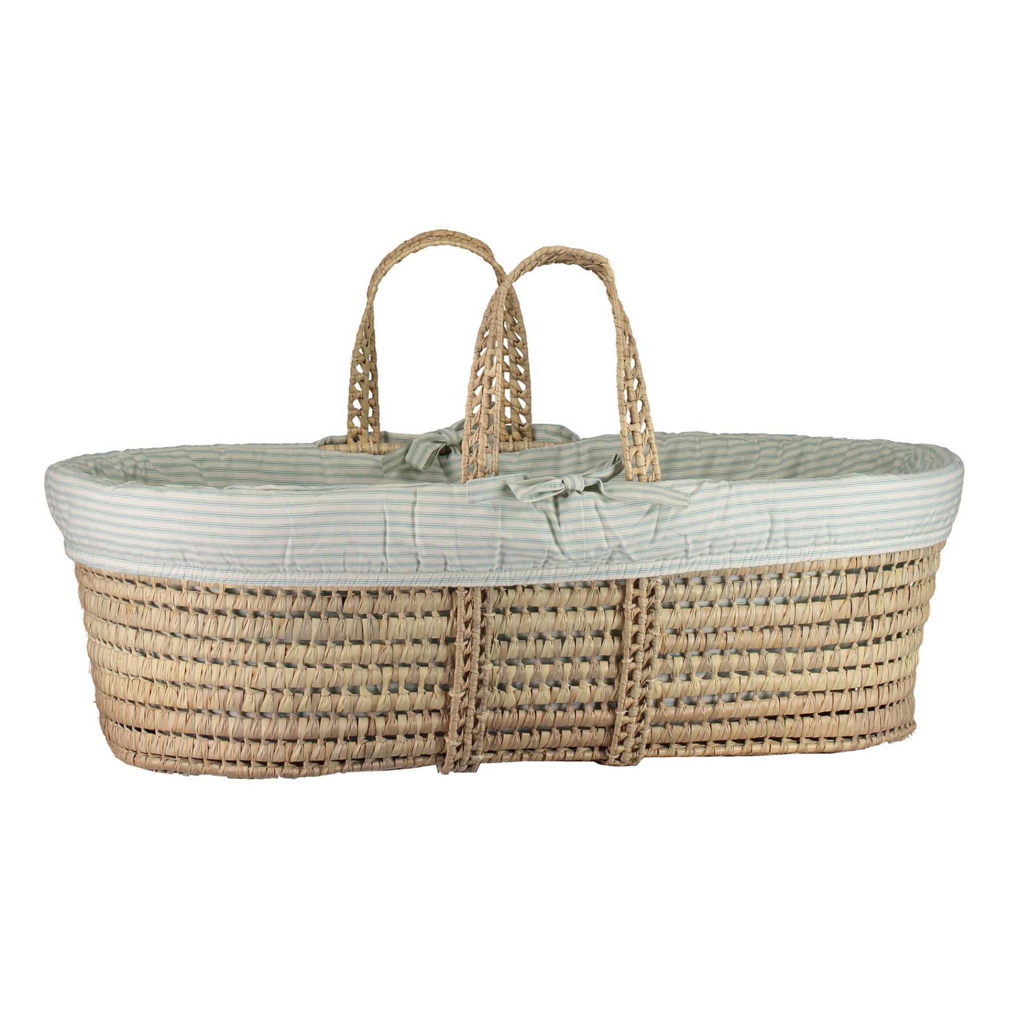 Camomile London - Couffin réversible rayé - Set de 4 pièces - Bleu marine