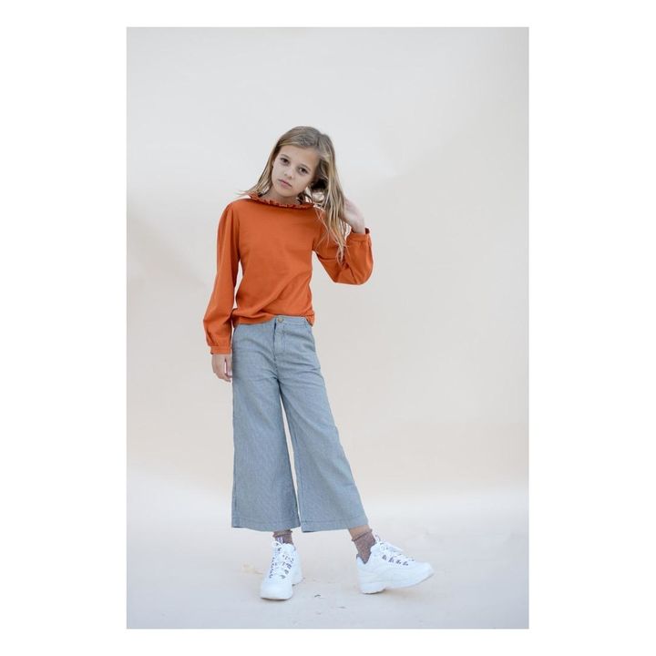 striped flare jeans