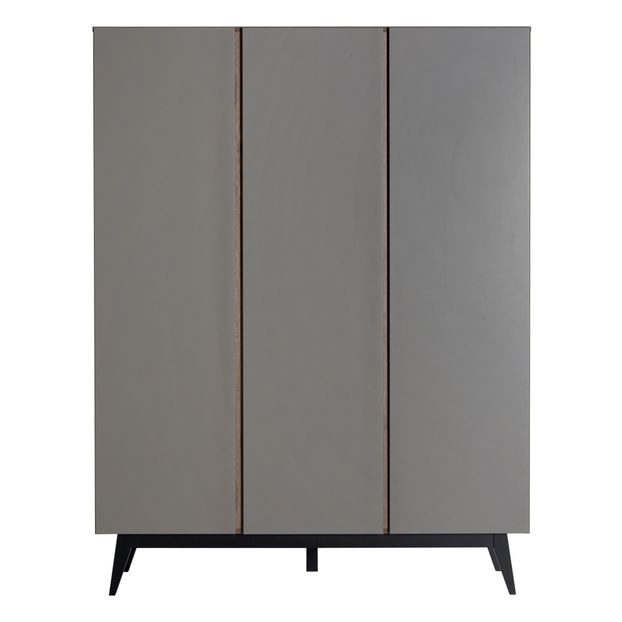 Trendy 3 Door Wardrobe Grey