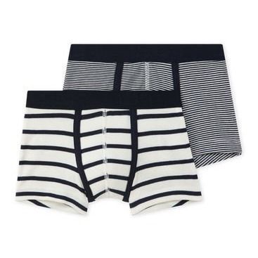 Petit Bateau - Lot 2 Boxers Iconiques - Garçon - Bleu marine