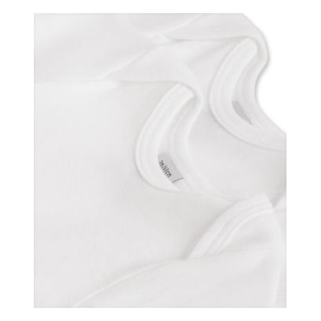 Kurzarm-Body einfarbig 2er-Pack Weiß