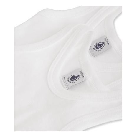 Sleeveless Vest Playsuits - Set of 2 | White