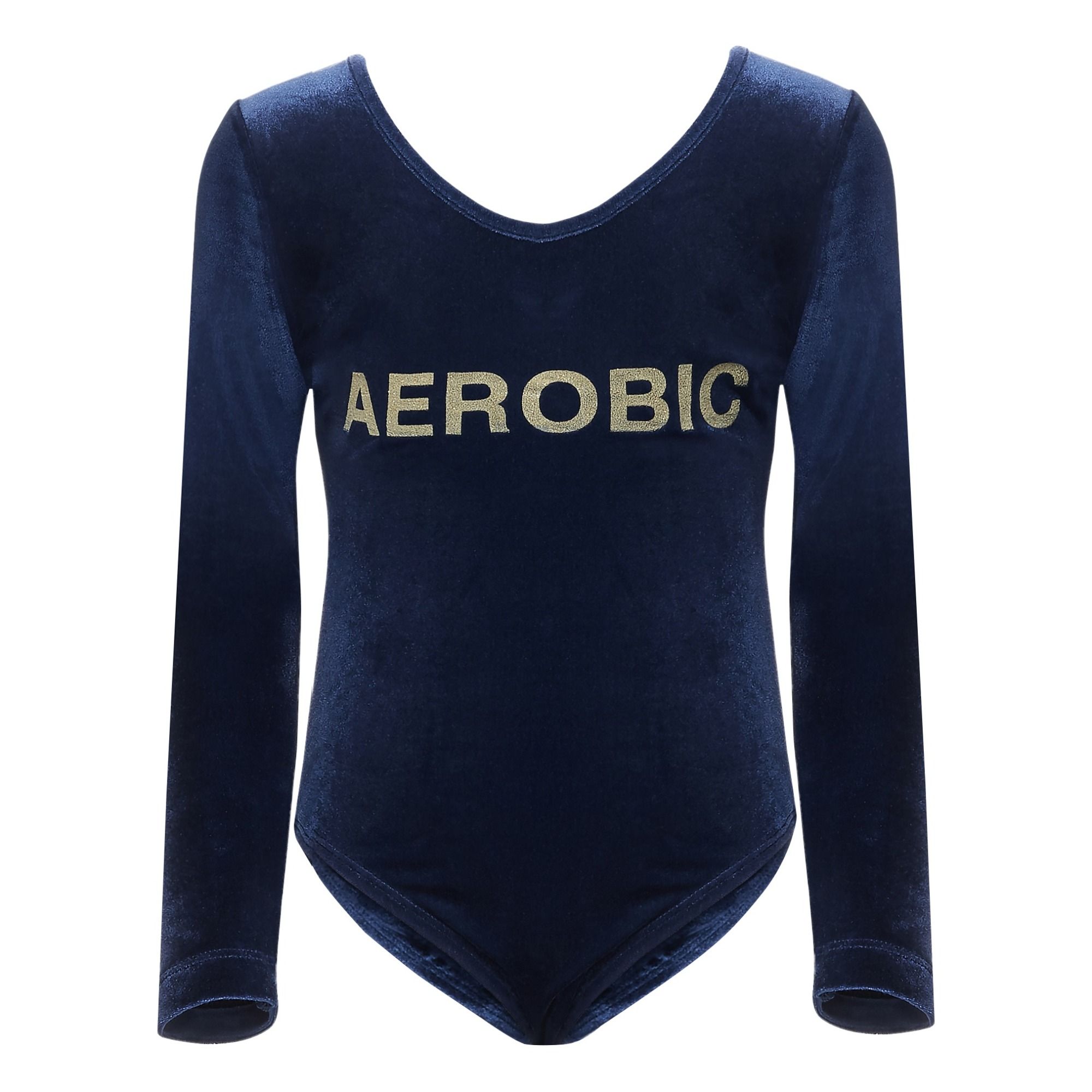 Hundred Pieces - Body Velours Aerobic - Fille - Bleu nuit