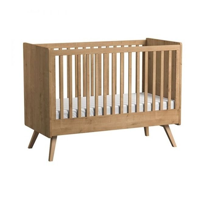 oak baby bed