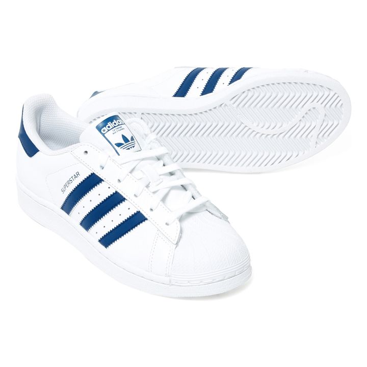Industrial precedent Stadium Adidas - Superstar Leather Sneakers with Laces - Blue | Smallable