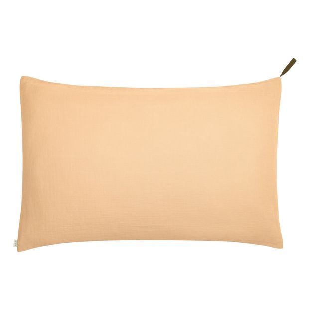 Organic Cotton Pillow Case Pale Peach Square Pillowcase Gold Pillowcases
