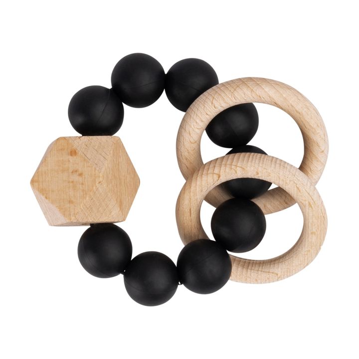 Mordedor Titán de silicona y madera Negro- Imagen del producto n°0