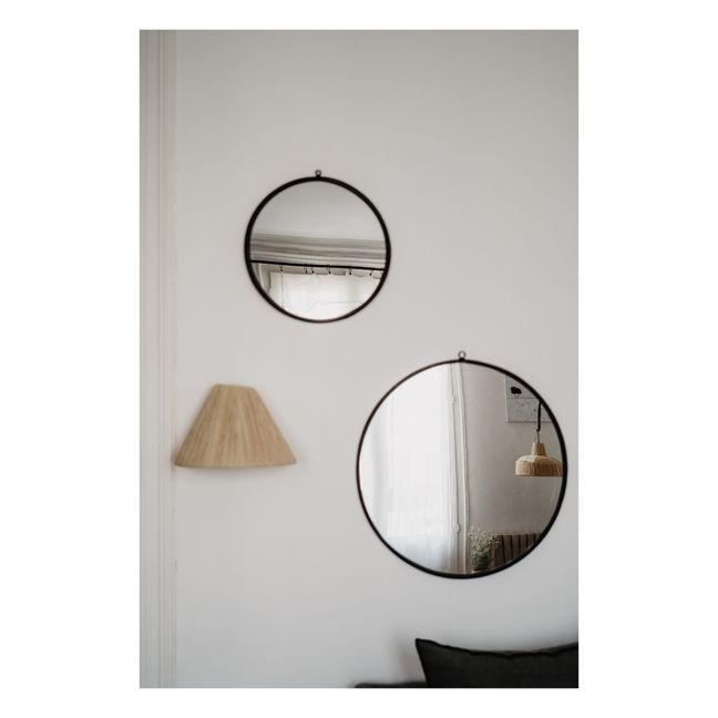 Specchio in ferro battuto - 40 cm | Nero