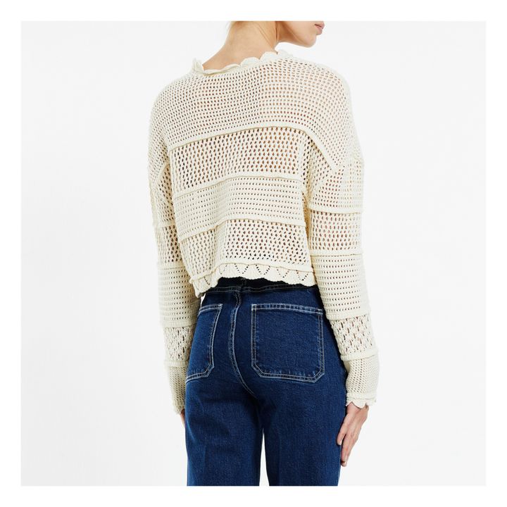 Pull Patched Panel Cropped | Beige- Image produit n°2