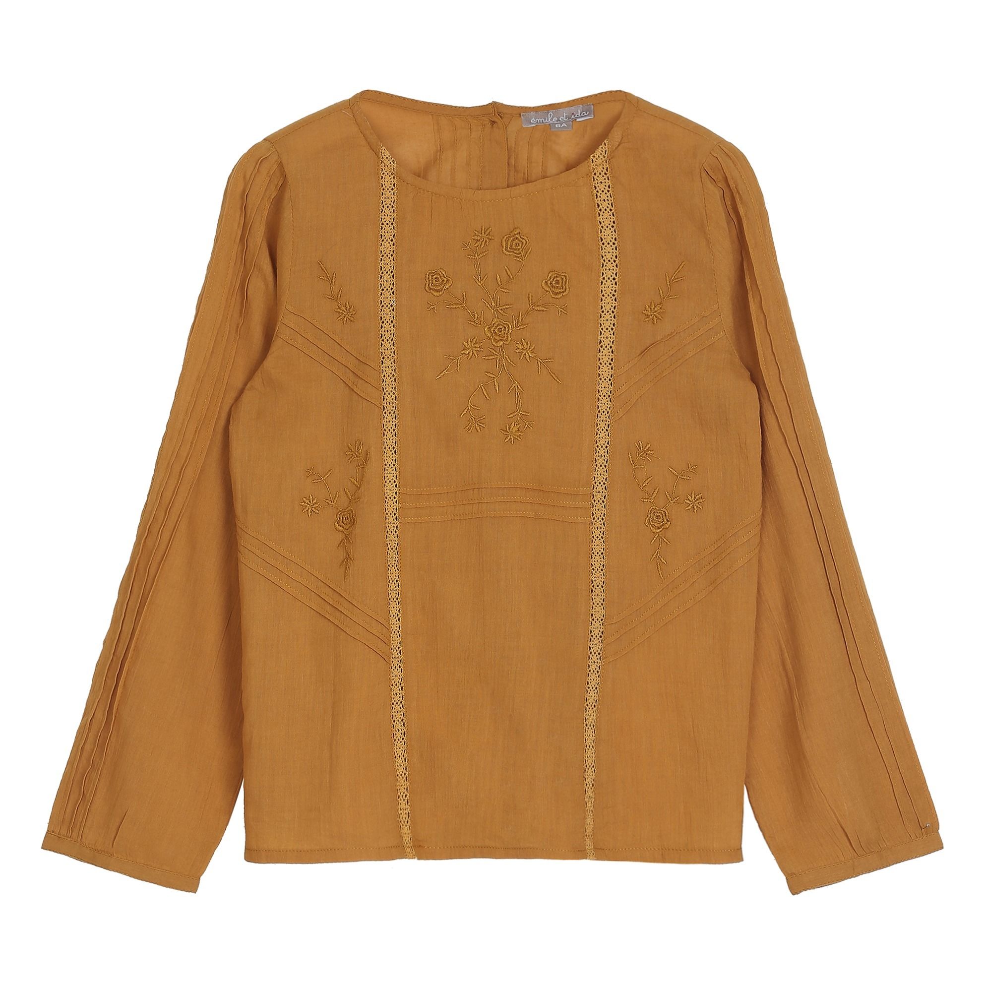 Emile et Ida - Blouse Dentelle - Fille - Ocre