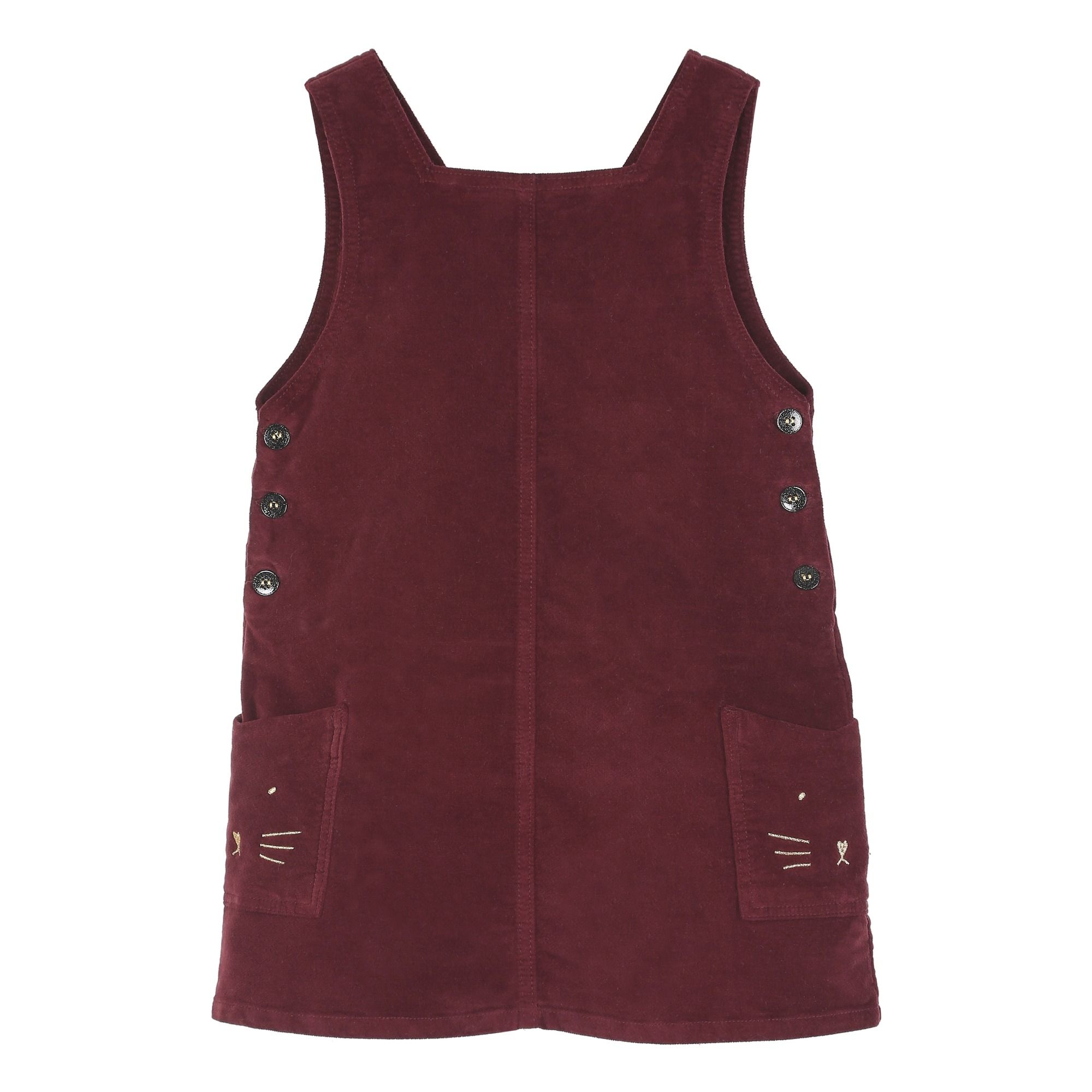 Emile et Ida - Robe Velours - Fille - Bordeaux