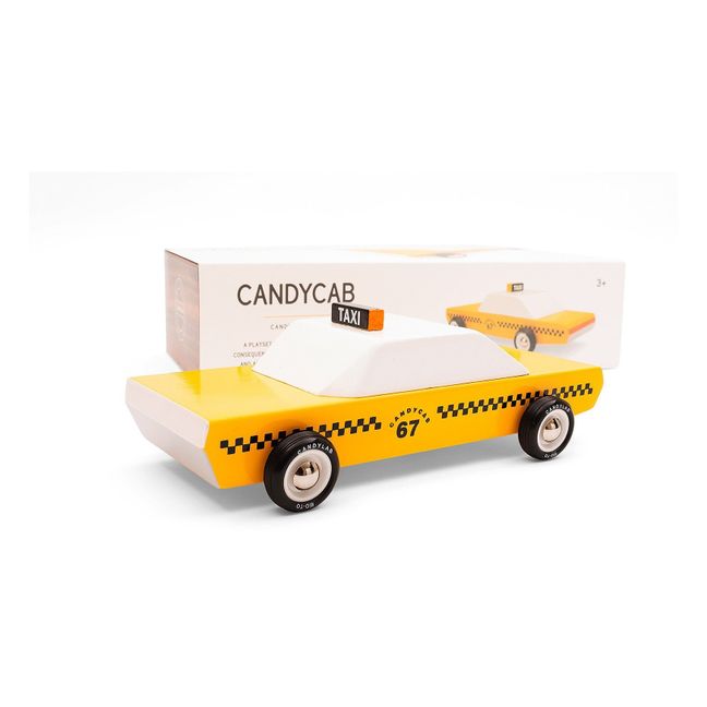 Coche Candycab de madera | Amarillo