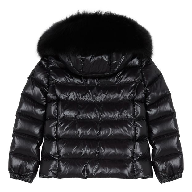 moncler black fur coat