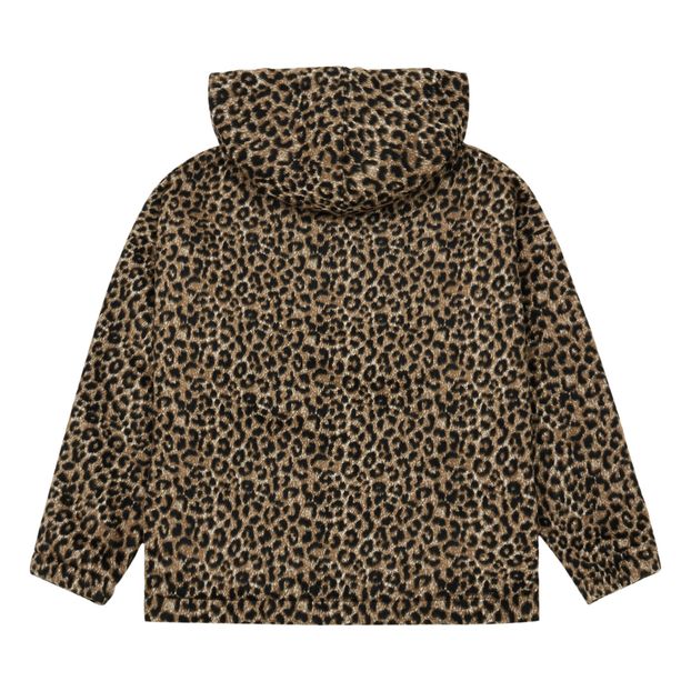 leopard print hooded jacket