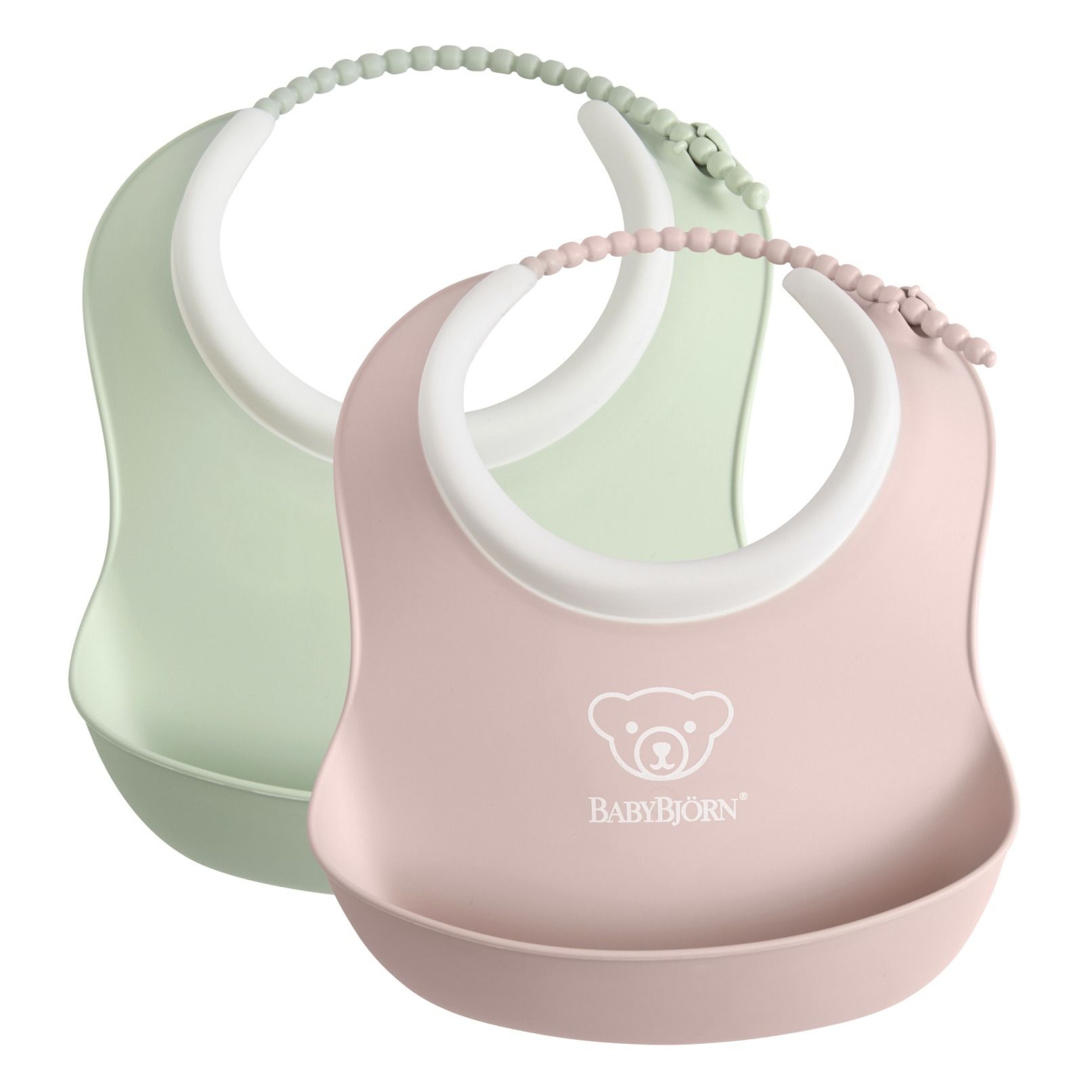 BabyBjorn - Bavoirs en silicone - Set de 2 - Multicolore