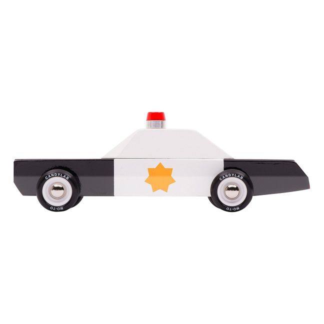 Polizeiauto aus Holz | Schwarz