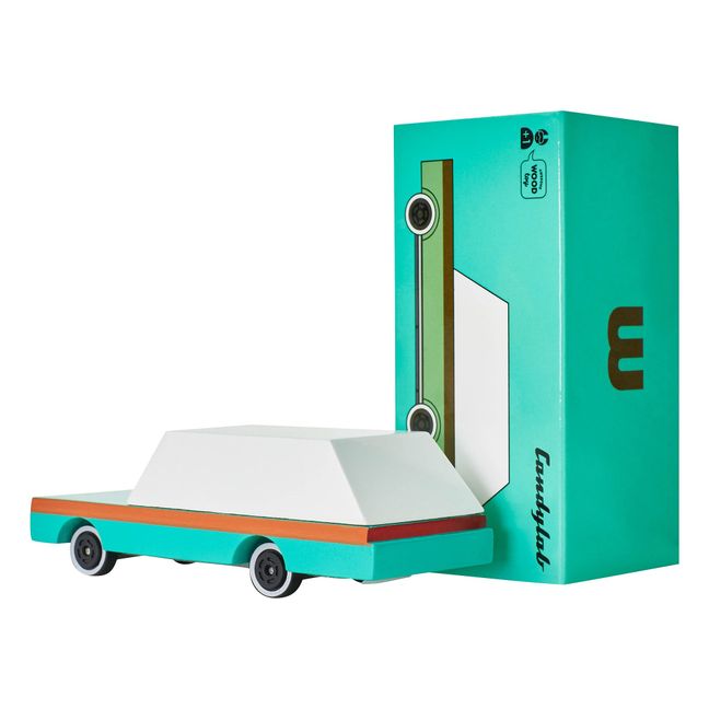 Coche Teal Wagon de madera | Verde