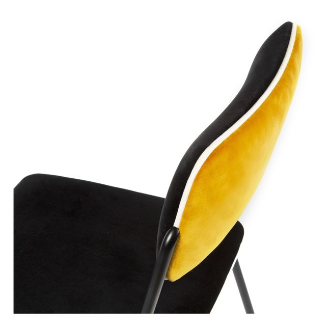 Stuhl aus Samt Double-Jeu | Ocker
