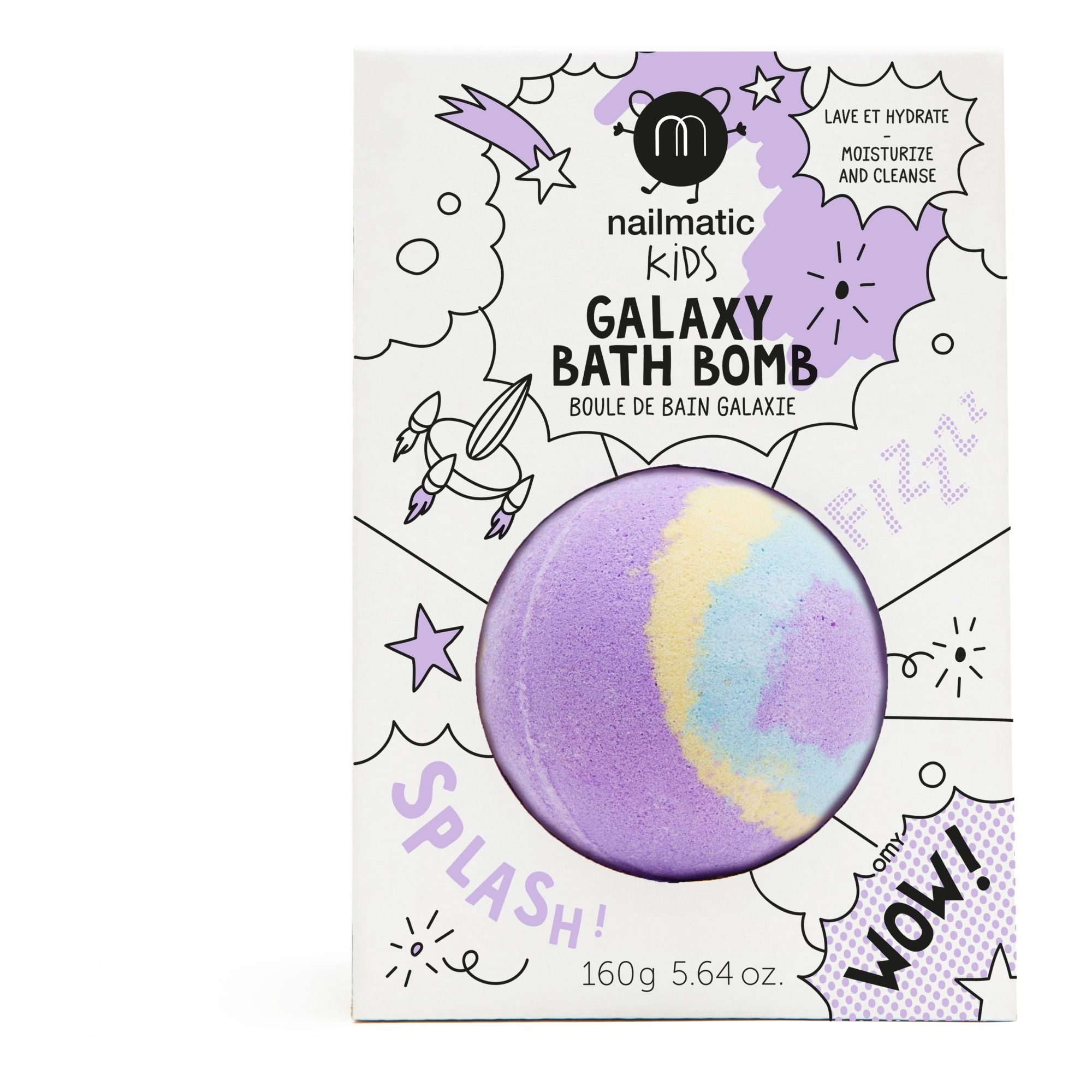 Nailmatic Kids - Boule de bain Pulsar - 160 g - Violet